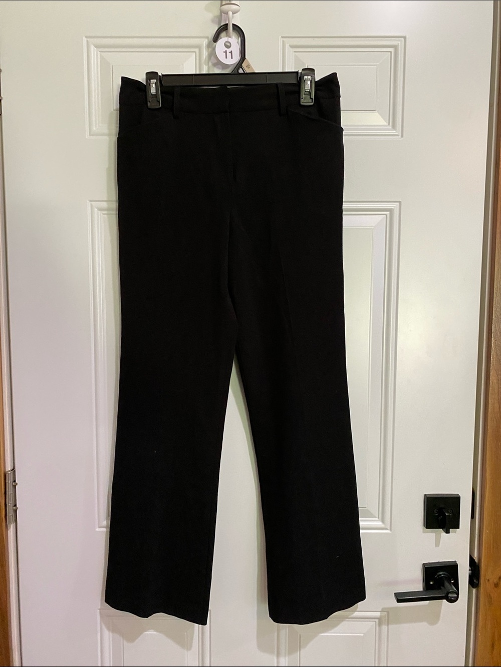 Kids Black Casual Straight-Leg Pants